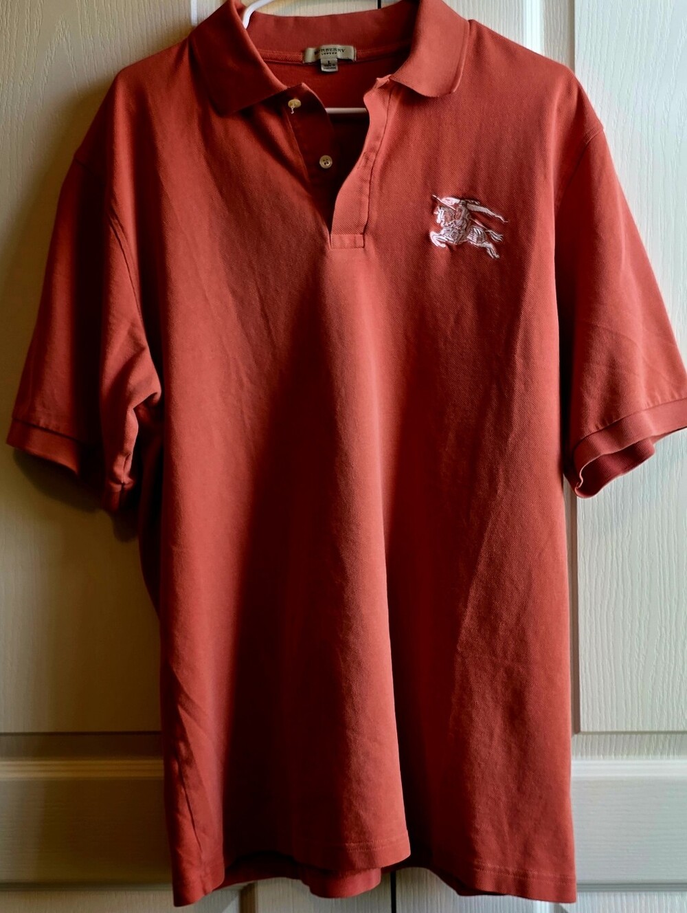 Burberry London Men's L Orange Polo Shirt